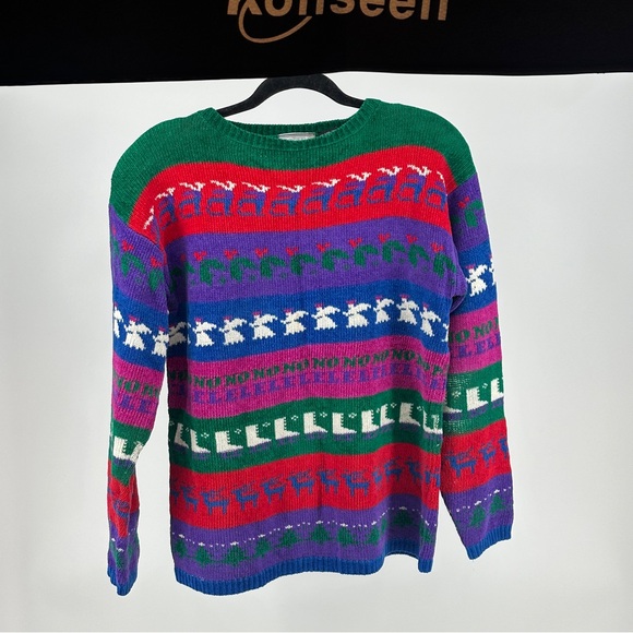 Catalina Sweaters - Women’s Vintage Medium Colorful‎ Holiday Sweater Ugly Christmas Chenille